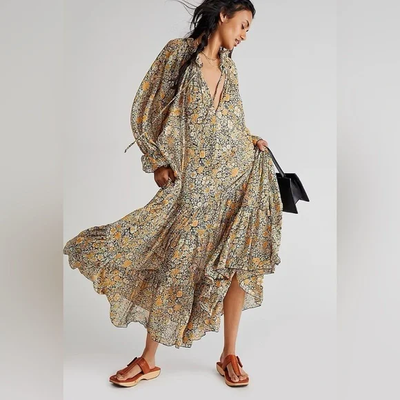 Free People Feeling Groovy Maxi Dress XS - Picture 1 of 6